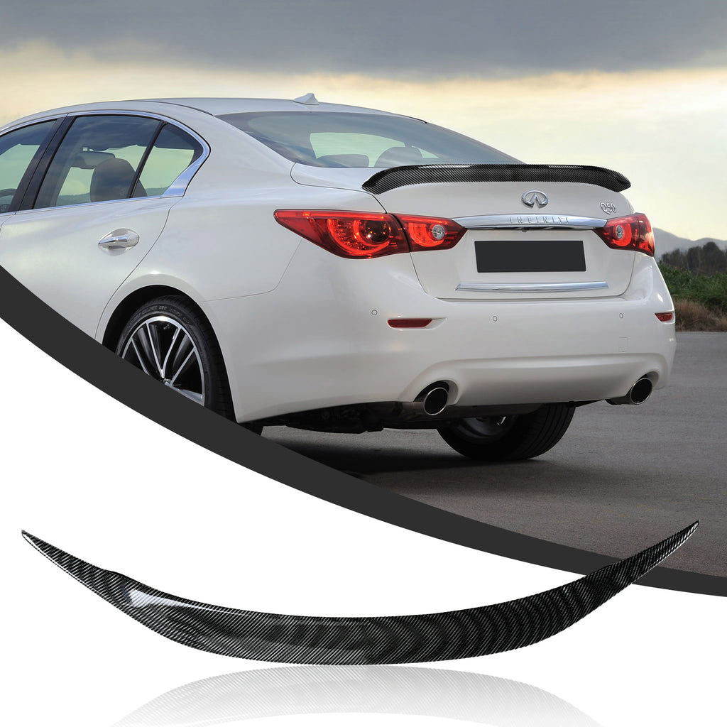 Acmex Rear Spoiler Tail Wings Compatible with 2014-2023 Infiniti Q50（R Style）