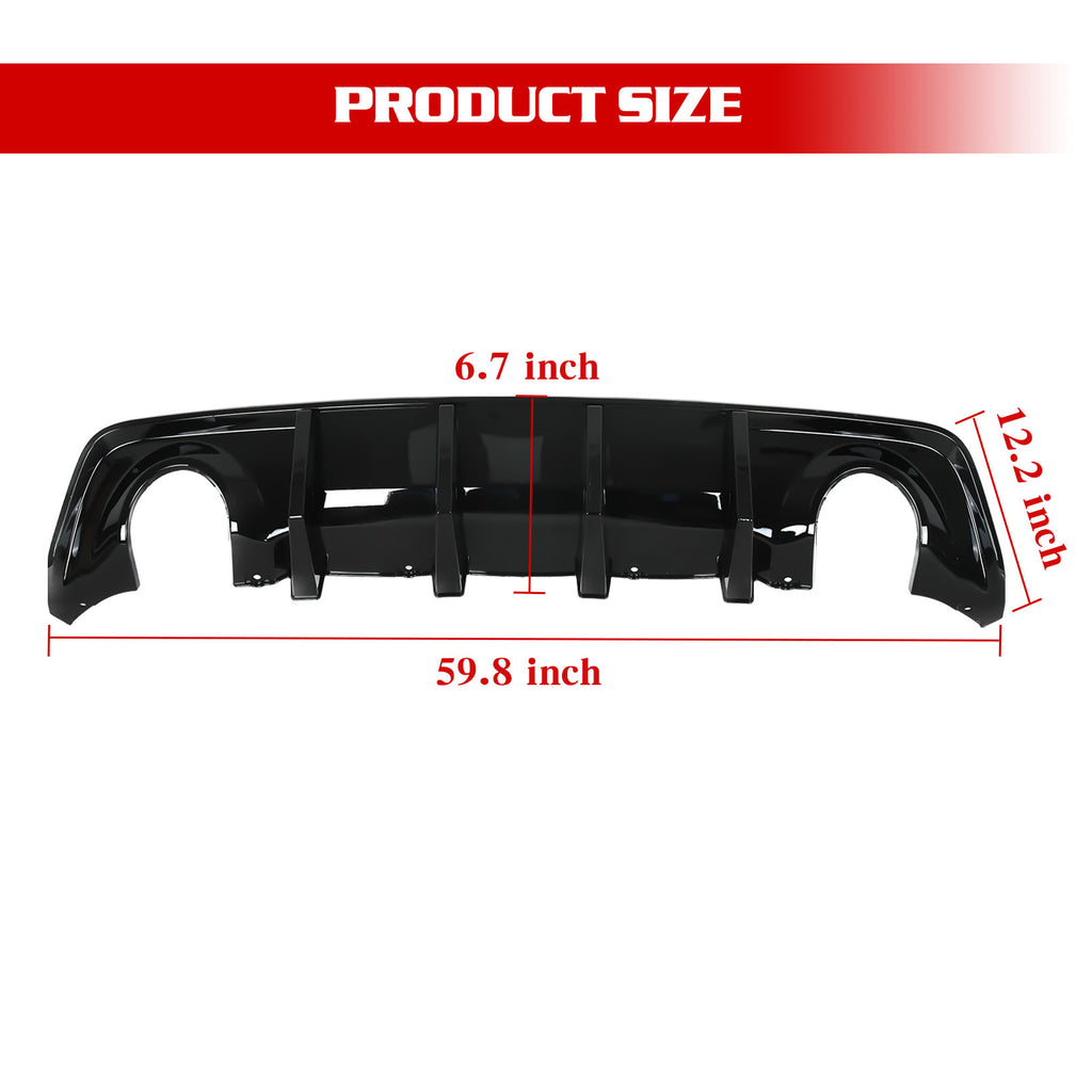 Acmex Rear Diffuser Compatible with Charger 2020-2023 SRT Hellcat Widebody/Scat Pack Widebody