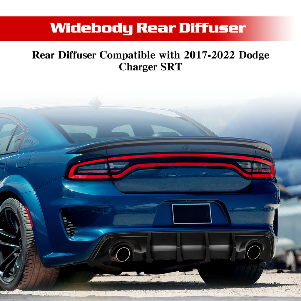 Acmex Rear Diffuser Compatible with Charger 2020-2023 SRT Hellcat Widebody/Scat Pack Widebody