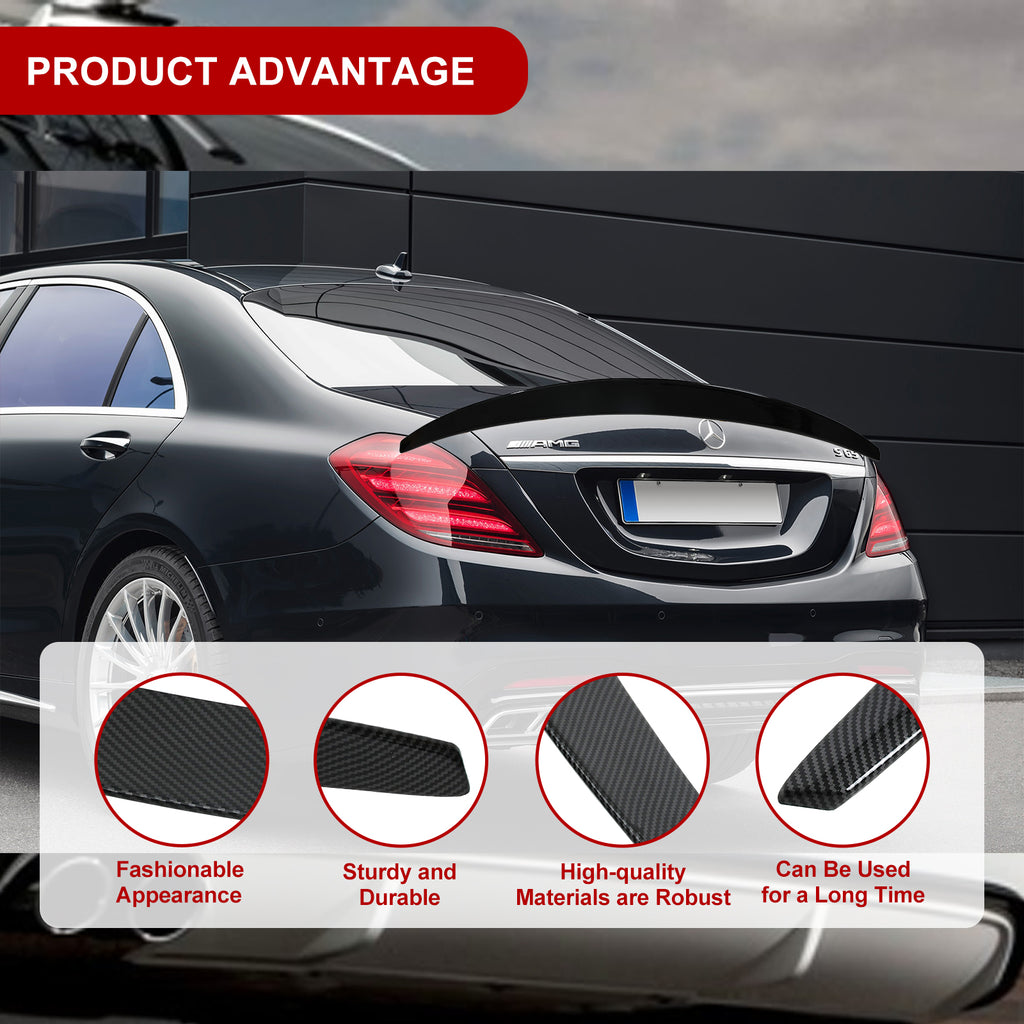 Acmex Real T Spoiler Wing Compatible for 2014-2020 Mercedes Benz S S450 S550 S560 S63