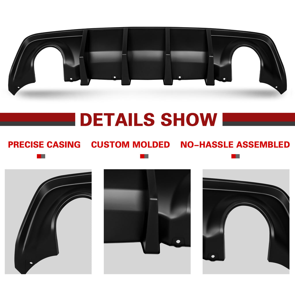 Acmex Rear Bumper Lip Diffuser Compatible with 2015-2022 Charger