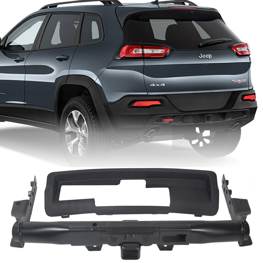 Acmex 2 Pcs Trailer Hitch Receiver and Bezel Kit Compatible with 2011-2020 Jeep