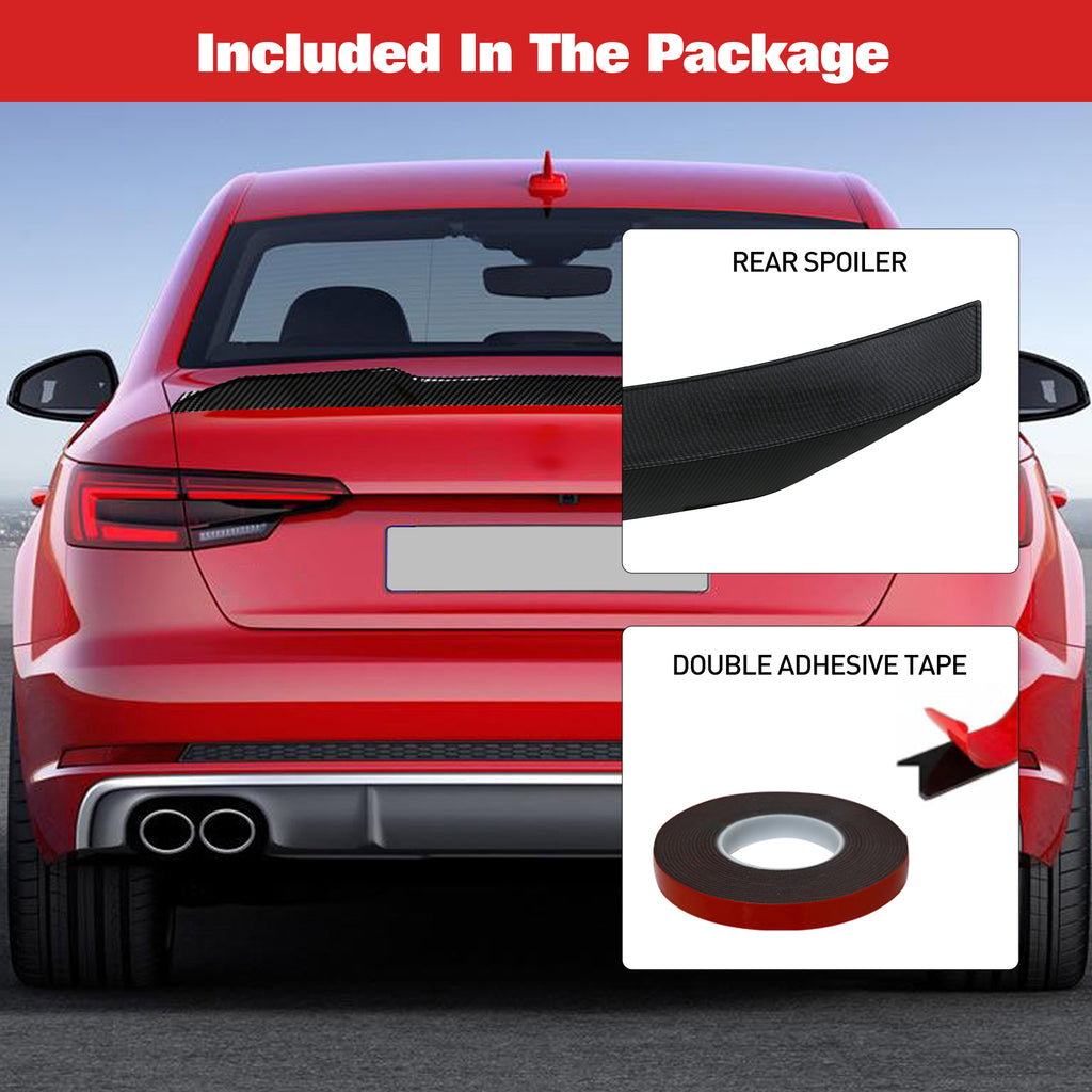 Rear Spoiler Compatible with 2016-2023 Audi A4 S4 (B9) Sedan (H Style)