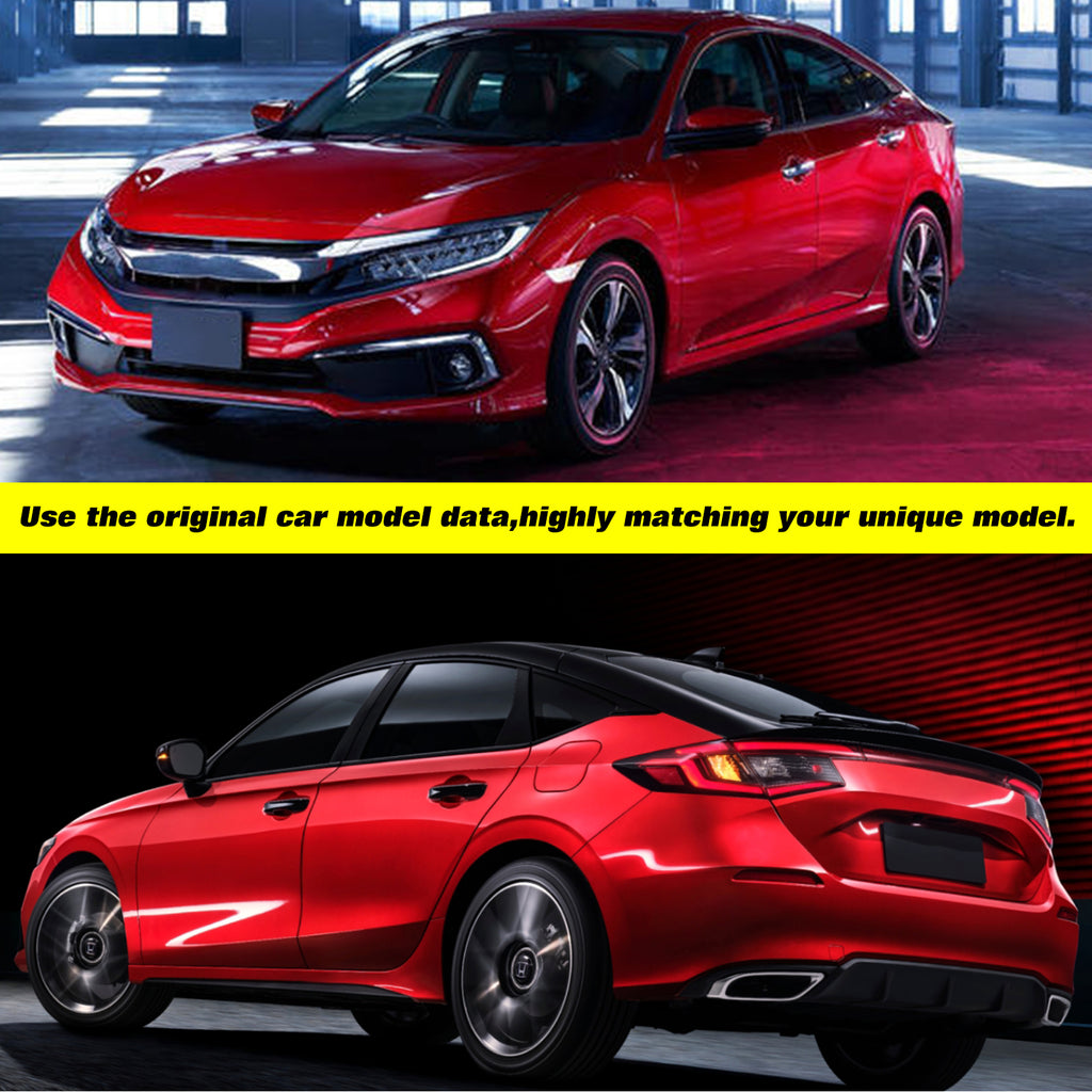 Acmex Rear Spoiler Wing Compatible with 2021-2023 Civic 11th Gen