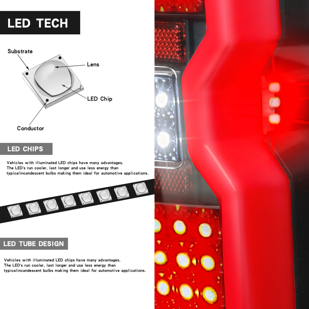 Acmex Tail Light Lamp Compatible with 2014-2018 Silverado 1500 2500 2PCS
