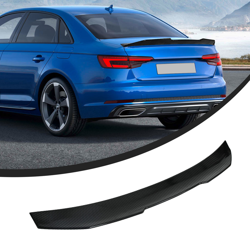 Rear Spoiler Compatible with 2016-2023 Audi A4 S4 (B9) Sedan (H Style)