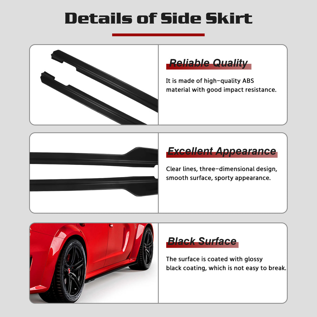 ACMEX Side Skirts Fit for 2015-2023 Dodge Challenger