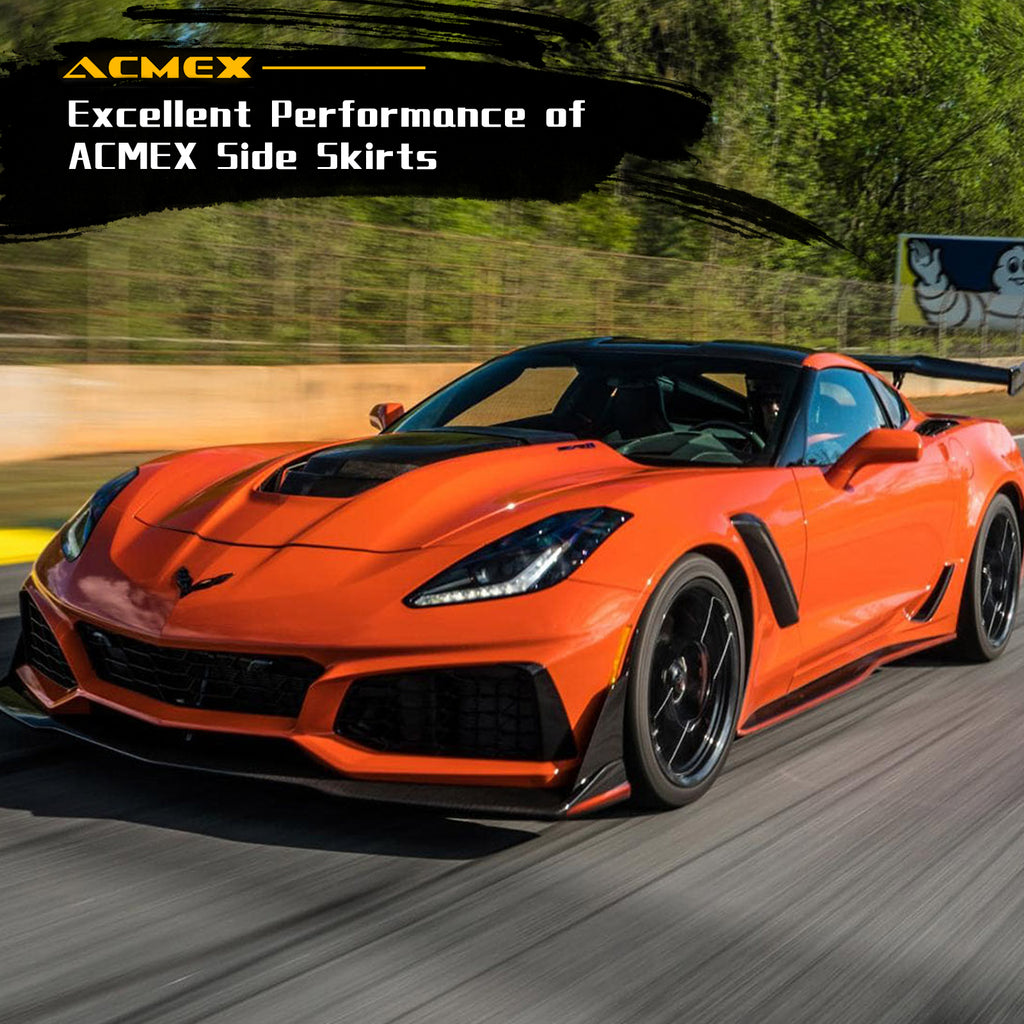 Acmex Side Skirts Compatible with 2014-2019 14-up Corvette C7