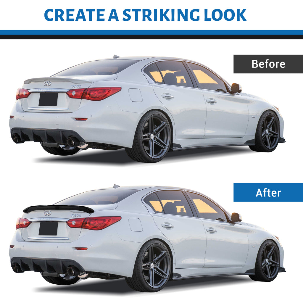 Acmex Rear Spoiler Tail Wings Compatible with 2014-2023 Infiniti Q50
