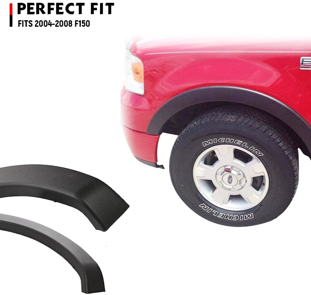 Acmex Fender Flares Fits For 2004-2008 Ford F150 Styleside  | Matte Black