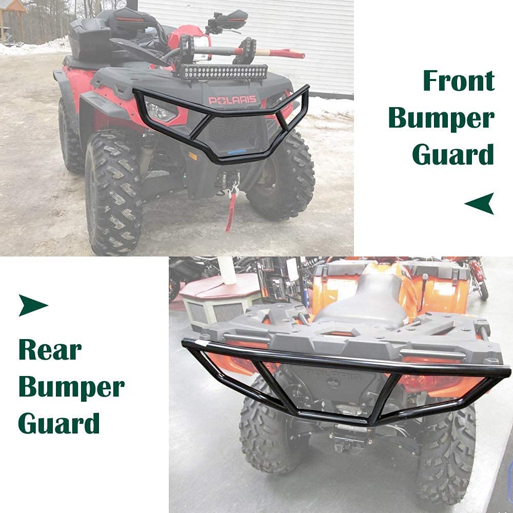 Acmex Front & Rear Bumper Guard for 2014-2019 Polaris Sportsman 450 570 & ETX, ATV