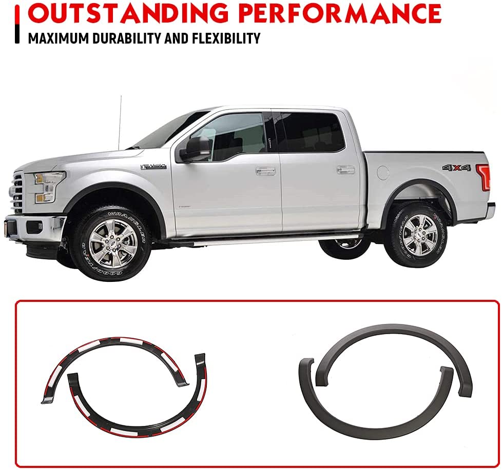 Fender Flares Fits for 2009-2014 Ford F150, Matte Black | OE Style
