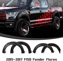 Load image into Gallery viewer, Acmex Fender Flares For 2015-2017 Ford F150, W/ Lights|Pocket Rivet Style|Black