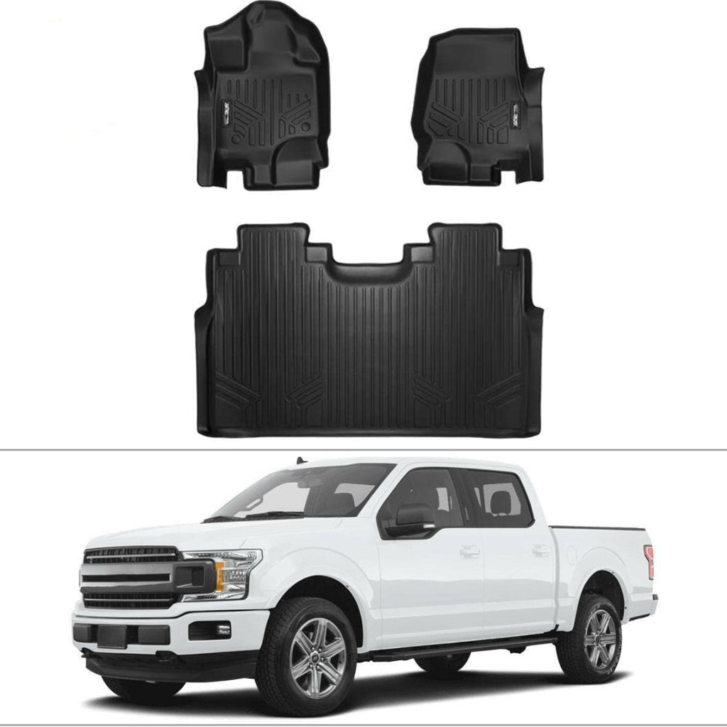All Weather Floor Mats for 2015-2020 Ford F150 Super Crew Cab