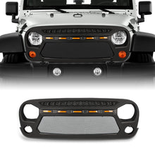 Load image into Gallery viewer, Front Grille For 2007-2017 Jeep Wrangler JK W/ Lights | Honeycomb Mesh