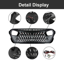 Load image into Gallery viewer, Front Grille For 2018-2022 Jeep Wrangler JL W/ Amber Lights