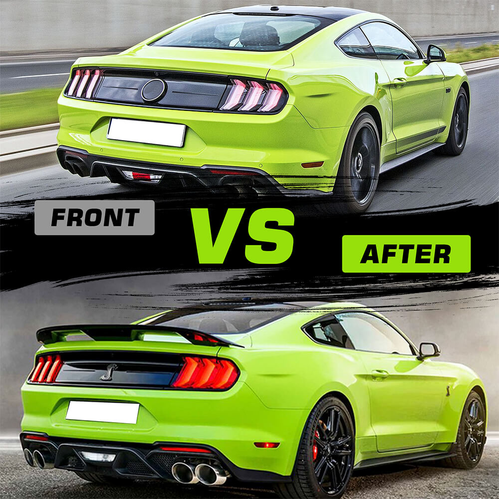 ACMEX Rear Spoiler Wing For 2015-2022 Ford Mustang GT350 GT500 | Gloss Black