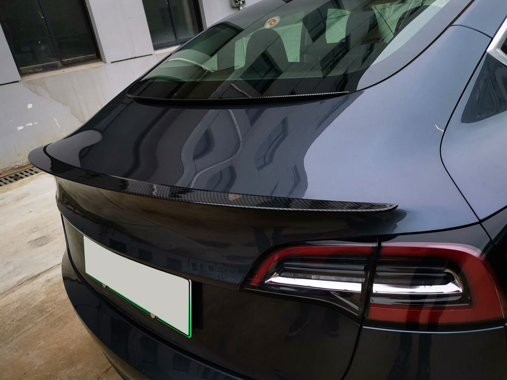 Rear Spoiler Wing For 2017-2021 Tesla Model 3, Carbon Fiber Style