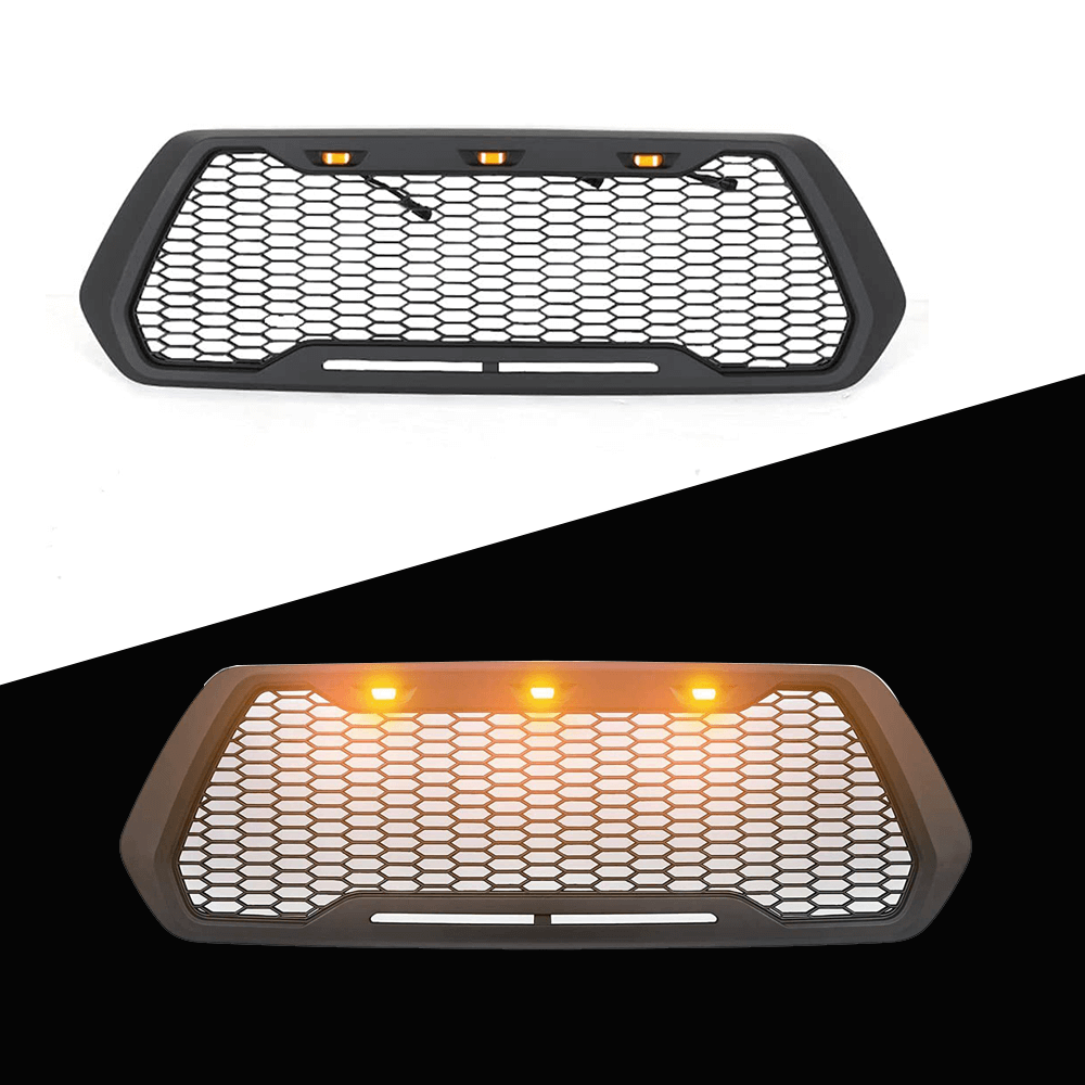Front Grille for 2016-2022 Toyota Tacoma w/ Amber LED Lights